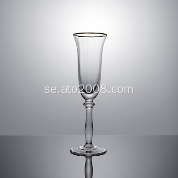 Guld RIMMED RÖDT VIN GLASS TABLEDOP Drinkware